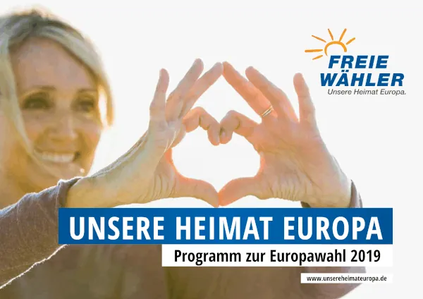 Deckblatt Wahlprogramm der Freien Wähler mit dem Satz