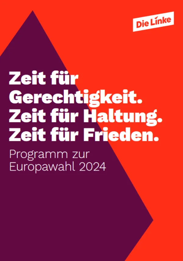 Deckblatt Wahlprogramm der Linken mit dem Satz