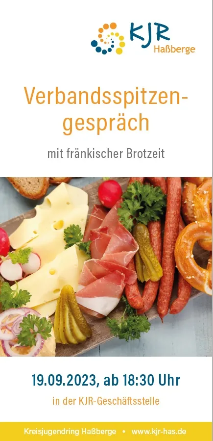 Titelbild des Flyers zum Verbandsspitzengespräch am 19.09.2023
