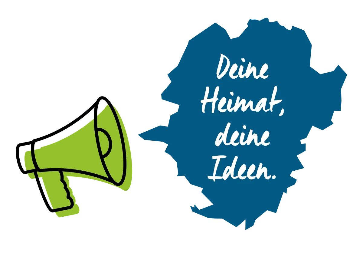 Logo der Zukunftswerkstatt im Landkreis Haßberge "Deine Heimat, deine Ideen."